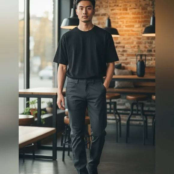 Lululemon Men’s ABC Pants Size 34"L Warpstreme LM5426S Black Stretch Athleisure - Picture 1 of 13